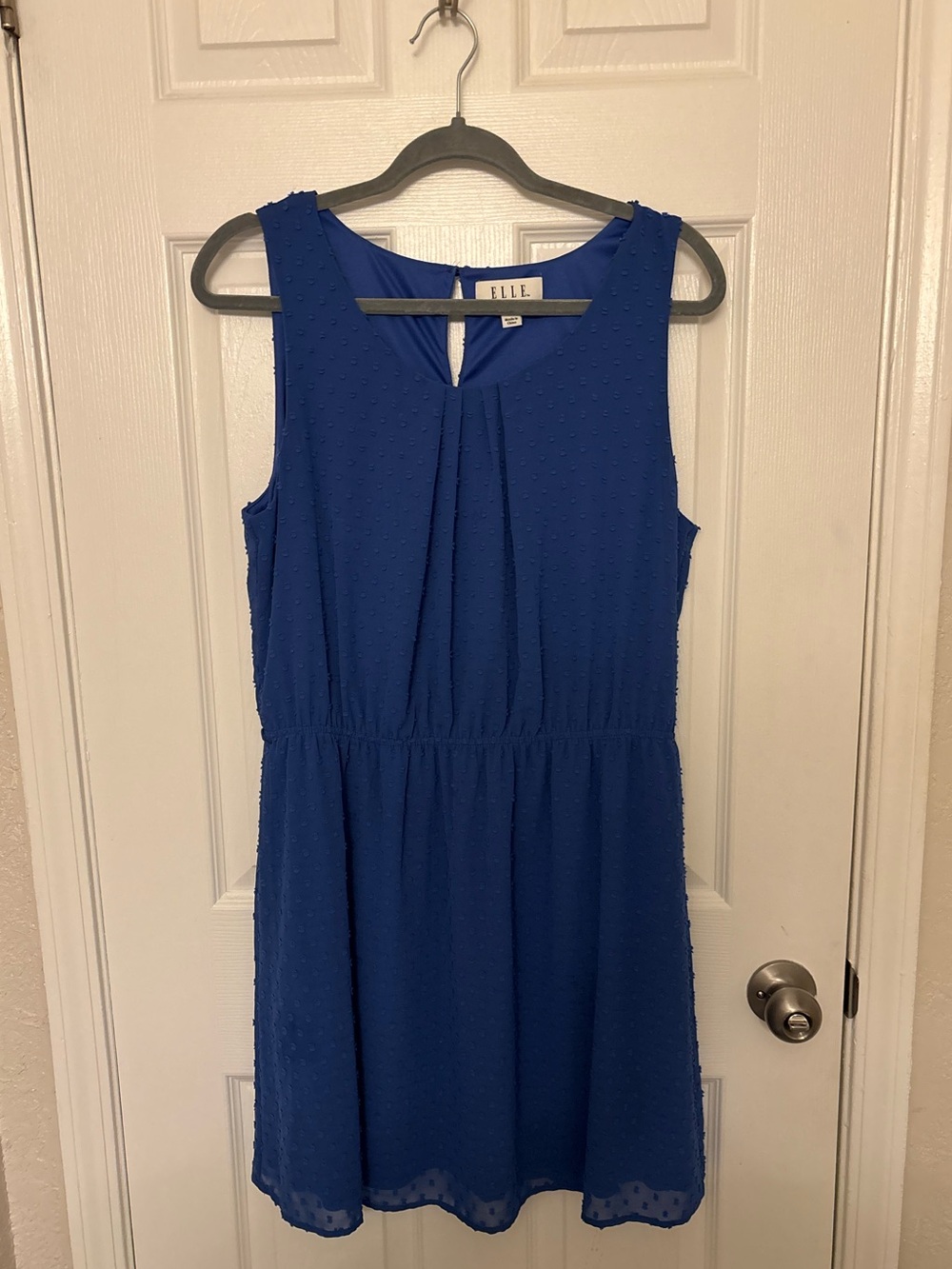 Blue Polka Dot Dress - Size 14